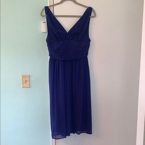 Elegant Navy Blue Sleeveless Dress
